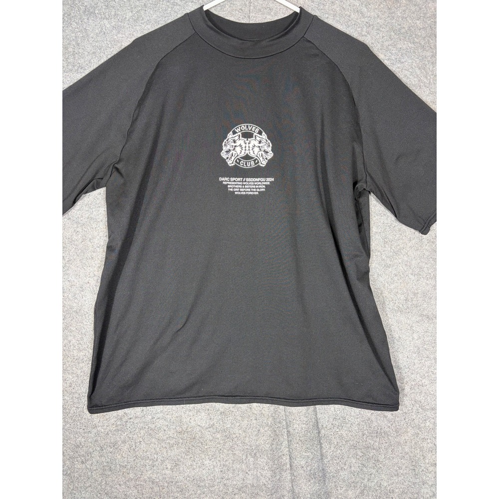 Darc Sport Dry Wolf SSDNFGU 2024 Wolves Club Black Gym Shirt Mens XL